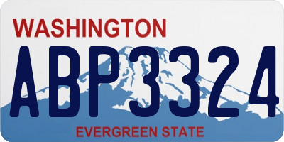 WA license plate ABP3324