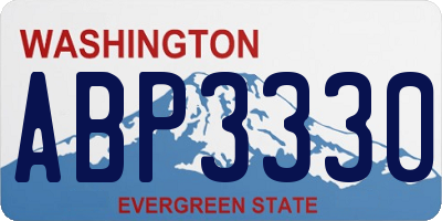 WA license plate ABP3330