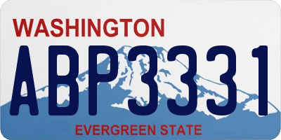 WA license plate ABP3331