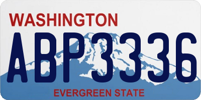 WA license plate ABP3336