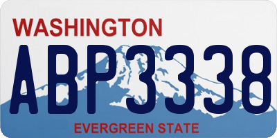 WA license plate ABP3338
