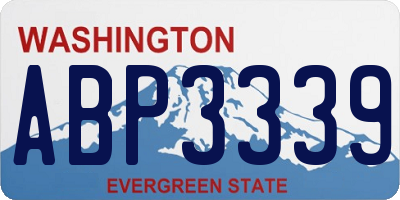 WA license plate ABP3339