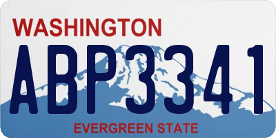 WA license plate ABP3341