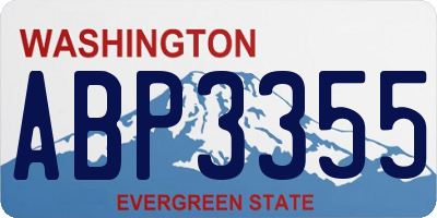 WA license plate ABP3355