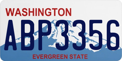 WA license plate ABP3356