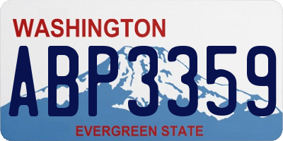 WA license plate ABP3359