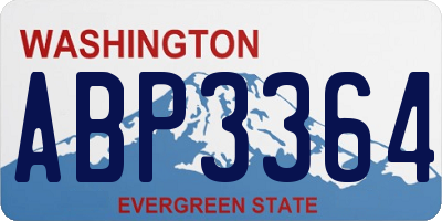 WA license plate ABP3364