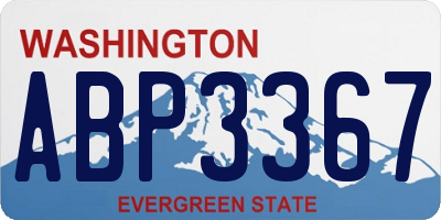 WA license plate ABP3367