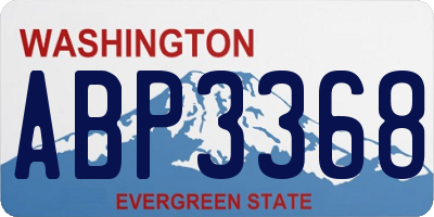 WA license plate ABP3368
