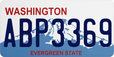 WA license plate ABP3369