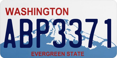 WA license plate ABP3371