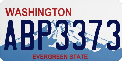 WA license plate ABP3373