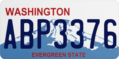 WA license plate ABP3376
