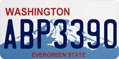 WA license plate ABP3390
