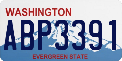WA license plate ABP3391