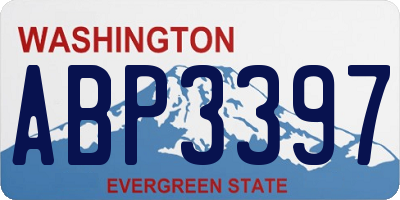 WA license plate ABP3397