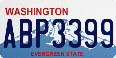 WA license plate ABP3399