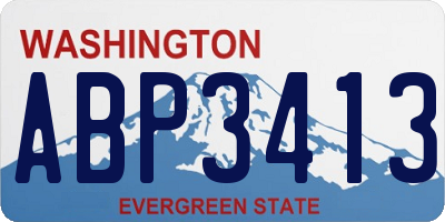 WA license plate ABP3413