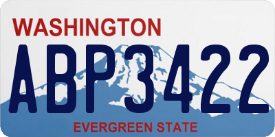 WA license plate ABP3422