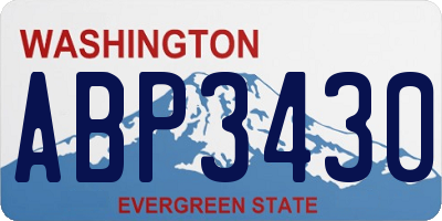 WA license plate ABP3430