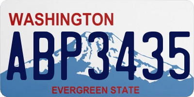 WA license plate ABP3435