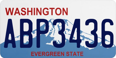 WA license plate ABP3436