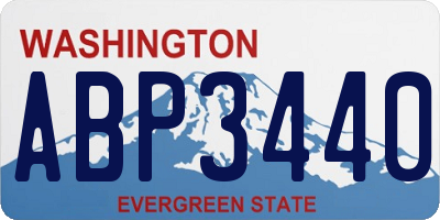WA license plate ABP3440