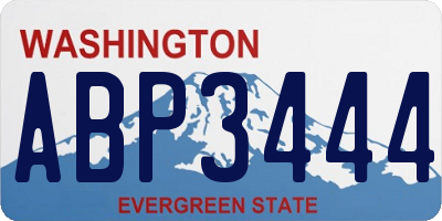 WA license plate ABP3444