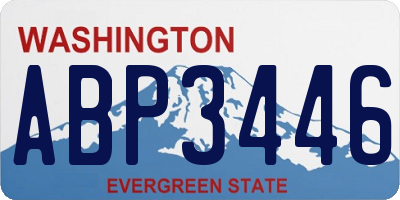 WA license plate ABP3446