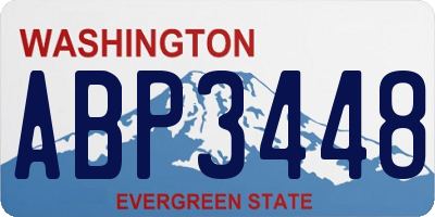 WA license plate ABP3448