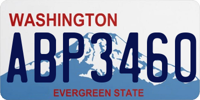 WA license plate ABP3460