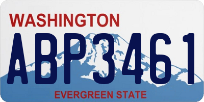 WA license plate ABP3461