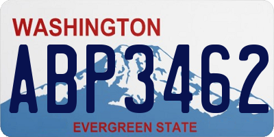 WA license plate ABP3462