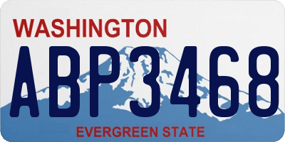 WA license plate ABP3468