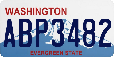 WA license plate ABP3482