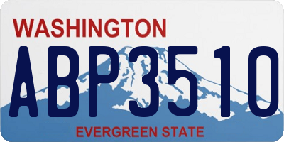 WA license plate ABP3510