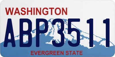 WA license plate ABP3511