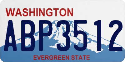 WA license plate ABP3512
