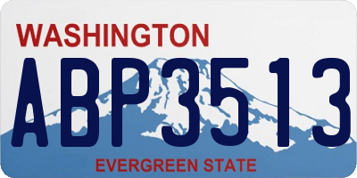 WA license plate ABP3513