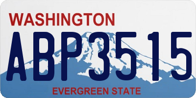 WA license plate ABP3515