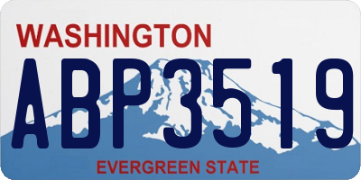 WA license plate ABP3519