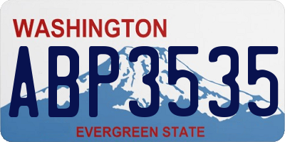 WA license plate ABP3535