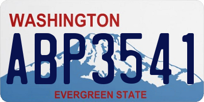 WA license plate ABP3541