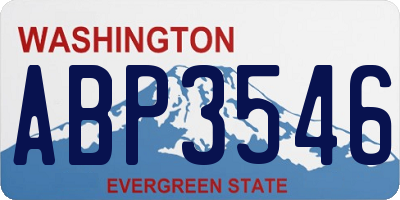 WA license plate ABP3546