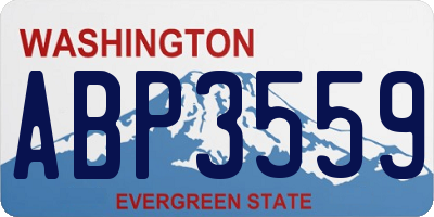 WA license plate ABP3559