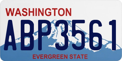WA license plate ABP3561