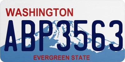 WA license plate ABP3563