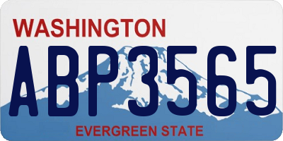 WA license plate ABP3565