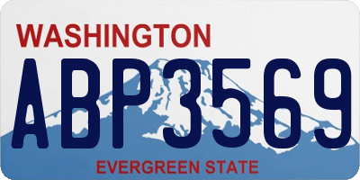 WA license plate ABP3569