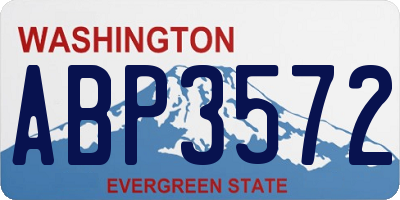 WA license plate ABP3572